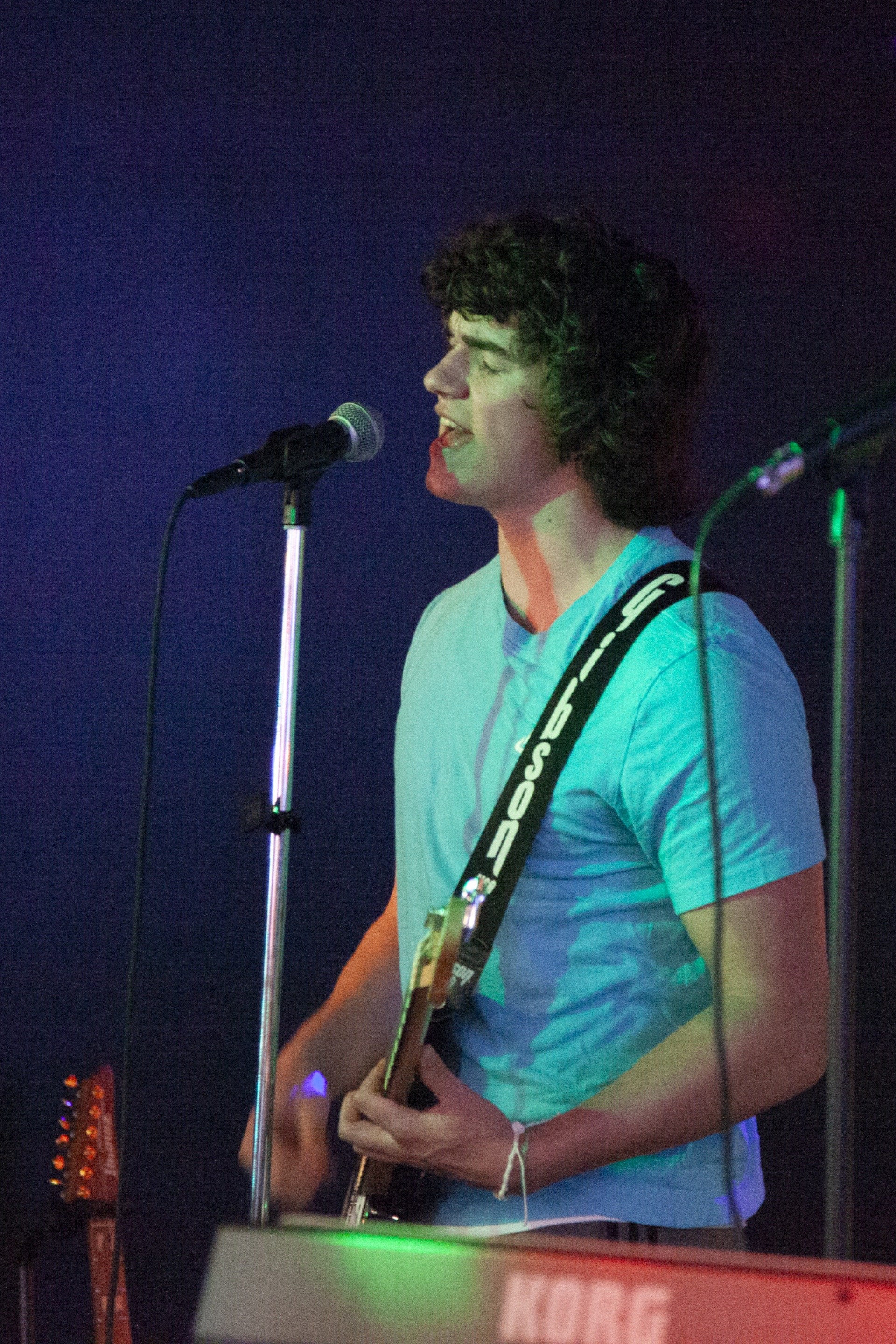 Vocalist performing live